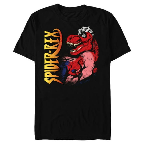 Marvel Spider-Man Spider-Rex Comic Style - Short Sleeve Blended T-Shirt for Adults - Customized-Black