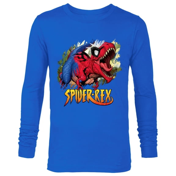 Marvel Spider-Man Spider-Rex Rip and Roar - Long Sleeve T-Shirt for Men - Customized-Navy