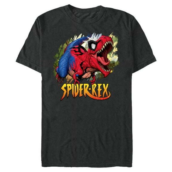 Marvel Spider-Man Spider-Rex Rip and Roar - Short Sleeve Blended T-Shirt for Adults - Customized-Dark Heather
