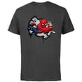 thumbnail image 1 of Marvel Spider-Man Spider Symbol Street Art Thwipp - Short Sleeve Cotton T-Shirt for Adults - Customized-Charcoal, 1 of 5