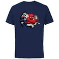 thumbnail image 1 of Marvel Spider-Man Spider Symbol Street Art Thwipp - Short Sleeve Cotton T-Shirt for Adults - Customized-Navy, 1 of 5