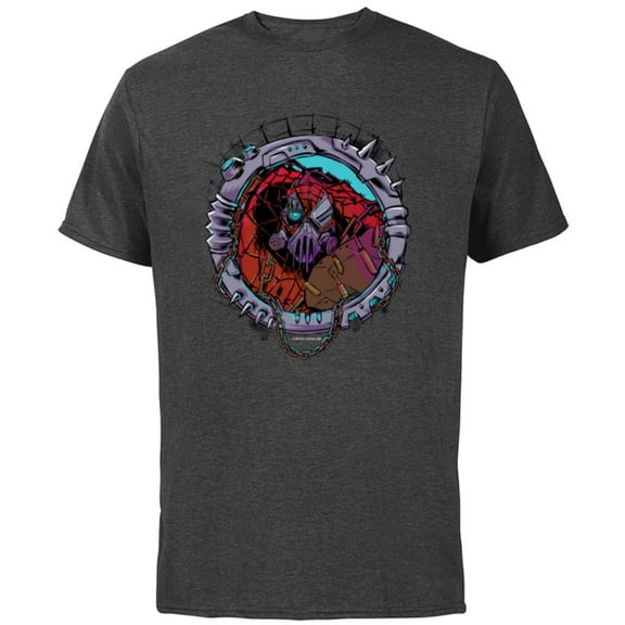 Marvel Spider-Man Spider-Verse Cyborg Spider-Woman Circle - Short Sleeve Cotton T-Shirt for Adults - Customized-Charcoal