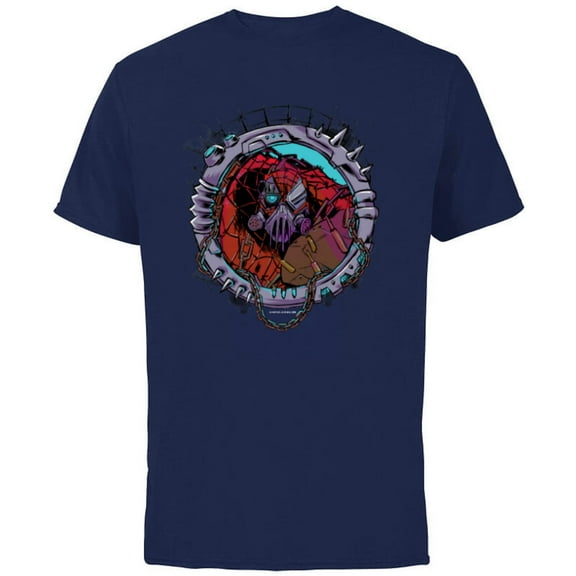 Marvel Spider-Man Spider-Verse Cyborg Spider-Woman Circle - Short Sleeve Cotton T-Shirt for Adults - Customized-Navy
