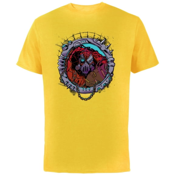 Marvel Spider-Man Spider-Verse Cyborg Spider-Woman Circle - Short Sleeve Cotton T-Shirt for Adults - Customized-Yellow
