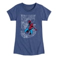 thumbnail image 1 of Marvel Spider-Man - Spidey 5Th Birthday - Toddler And Youth Girls Fitted Short Sleeve Graphic T-Shirt, 1 of 4