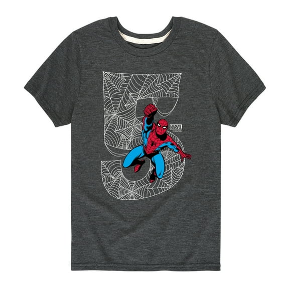 Marvel Spider-Man - Spidey 5Th Birthday - Toddler And Youth Short Sleeve Graphic T-Shirt
