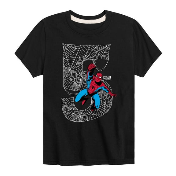 Marvel Spider-Man - Spidey 5Th Birthday - Toddler And Youth Short Sleeve Graphic T-Shirt