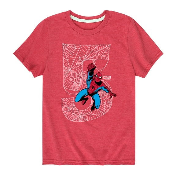 Marvel Spider-Man - Spidey 5Th Birthday - Toddler And Youth Short Sleeve Graphic T-Shirt