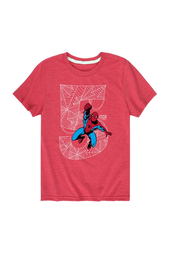 Spider-Man - Spidey 5Th Birthday - Toddler And Youth Short Sleeve Graphic T-Shirt