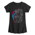 thumbnail image 1 of Marvel Spider-Man - Spidey 6Th Birthday - Toddler And Youth Girls Fitted Short Sleeve Graphic T-Shirt, 1 of 4