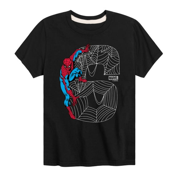 Marvel Spider-Man - Spidey 6Th Birthday - Toddler And Youth Short Sleeve Graphic T-Shirt