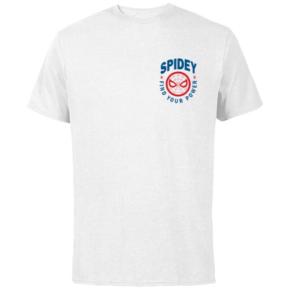 Marvel Spider-Man Spidey Find Your Power Icon - Short Sleeve Cotton T-Shirt for Adults - Customized-White