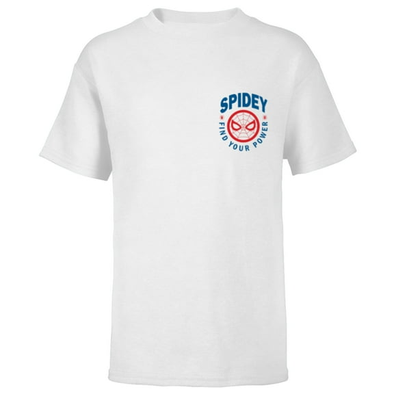 Marvel Spider-Man Spidey Find Your Power Icon - Short Sleeve T-Shirt for Kids - Customized-White