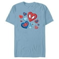 thumbnail image 1 of Marvel Spider-Man Spidey Hearts Valentine's Day - Short Sleeve Blended T-Shirt for Adults - Customized-Ocean Blue, 1 of 5