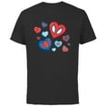 thumbnail image 1 of Marvel Spider-Man Spidey Hearts Valentine's Day - Short Sleeve Cotton T-Shirt for Adults - Customized-Black, 1 of 5