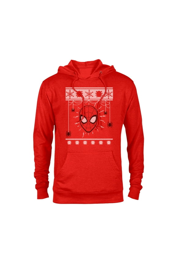 Spider-Man Spidey Sweater Holiday - Pullover Hoodie for Adults - Customized-Red