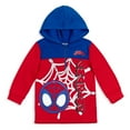 thumbnail image 1 of Marvel Spidey and His Amazing Friends Spider-Man Fleece Half Zip Hoodie Toddler to Little Kid, 1 of 5