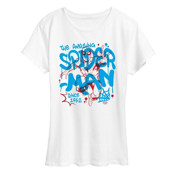 Marvel - Spider-Man Spray Paint Graffiti - Women's Short Sleeve Graphic T-Shirt