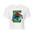 thumbnail image 1 of Marvel Spider-Man - St. Patrick's Day Amazingly Lucky - Juniors Cropped Graphic T-Shirt, 1 of 4