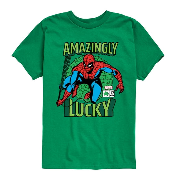 Marvel Spider-Man - St. Patrick's Day Amazingly Lucky - Toddler And Youth Short Sleeve Graphic T-Shirt