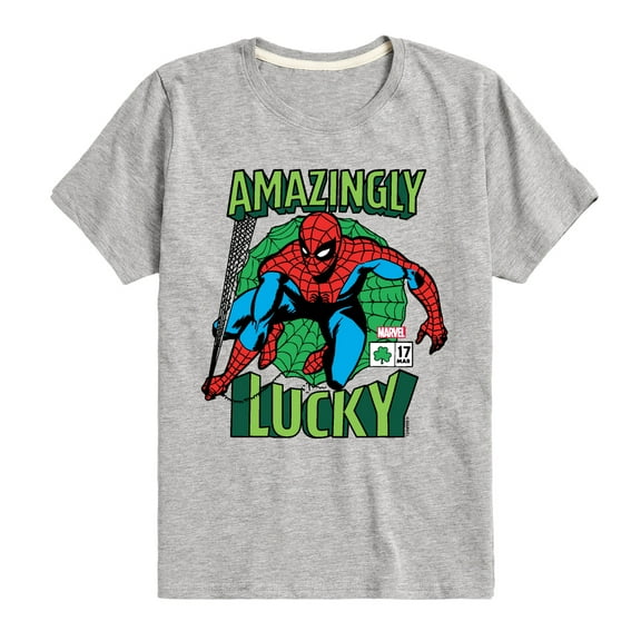 Marvel Spider-Man - St. Patrick's Day Amazingly Lucky - Toddler And Youth Short Sleeve Graphic T-Shirt