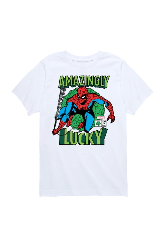 Spider-Man - St. Patrick's Day Amazingly Lucky - Toddler And Youth Short Sleeve Graphic T-Shirt