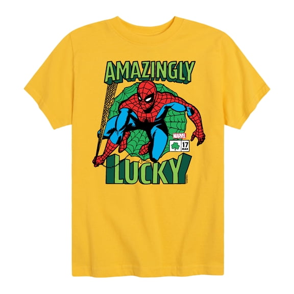 Marvel Spider-Man - St. Patrick's Day Amazingly Lucky - Toddler And Youth Short Sleeve Graphic T-Shirt