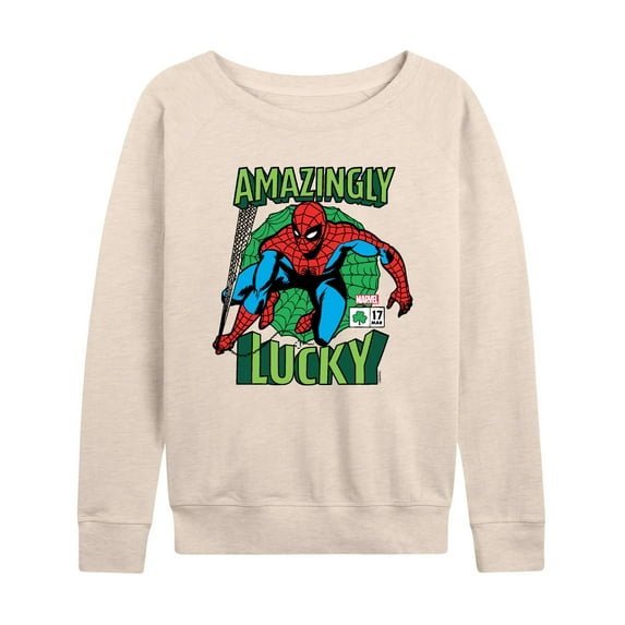 Marvel Spider-Man - St. Patrick's Day Amazingly Lucky - Women's French Terry Pullover Sweatshirt