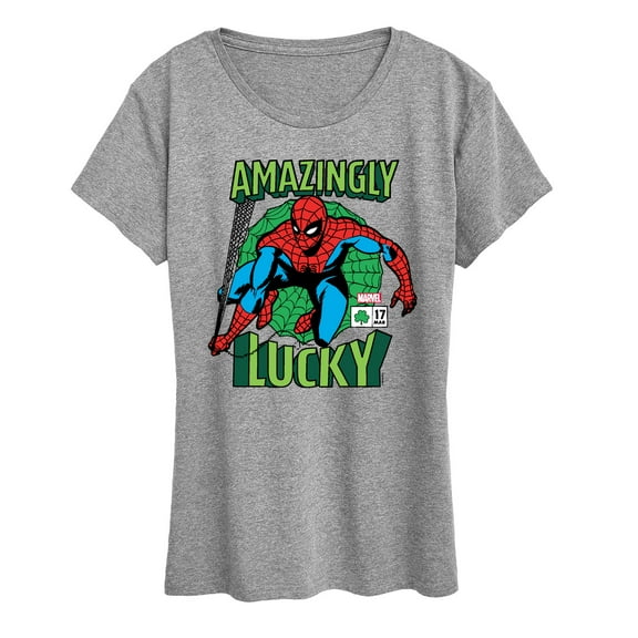 Marvel Spider-Man - St. Patrick's Day Amazingly Lucky - Women's Short Sleeve Graphic T-Shirt