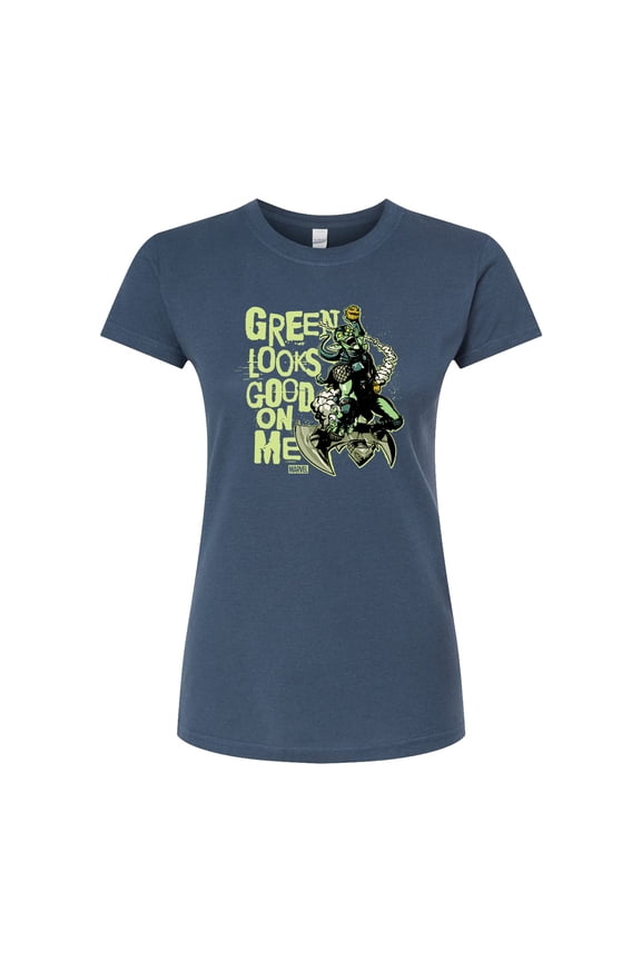 Spider-Man - St. Patrick's Day Green Looks Good On Me - Juniors Fitted Graphic T-Shirt