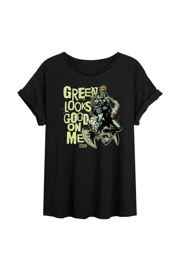 Spider-Man - St. Patrick's Day Green Looks Good On Me - Women's Oversized Graphic T-Shirt