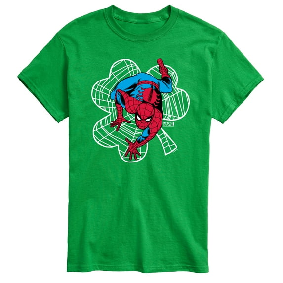 Marvel Spider-Man - St. Patrick's Day Web Shamrock - Men's Short Sleeve Graphic T-Shirt