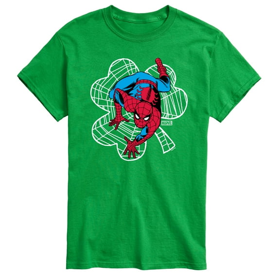 Marvel Spider-Man - St. Patrick's Day Web Shamrock - Men's Short Sleeve Graphic T-Shirt