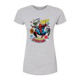 thumbnail image 1 of Marvel Spider-Man - Stickers Style - Juniors Fitted Graphic T-Shirt, 1 of 5
