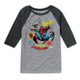 thumbnail image 1 of Marvel Spider-Man - Stickers Style - Toddler And Youth Raglan, 1 of 5