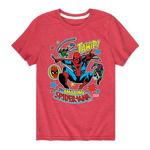 Marvel Spider-Man - Stickers Style - Toddler And Youth Short Sleeve Graphic T-Shirt