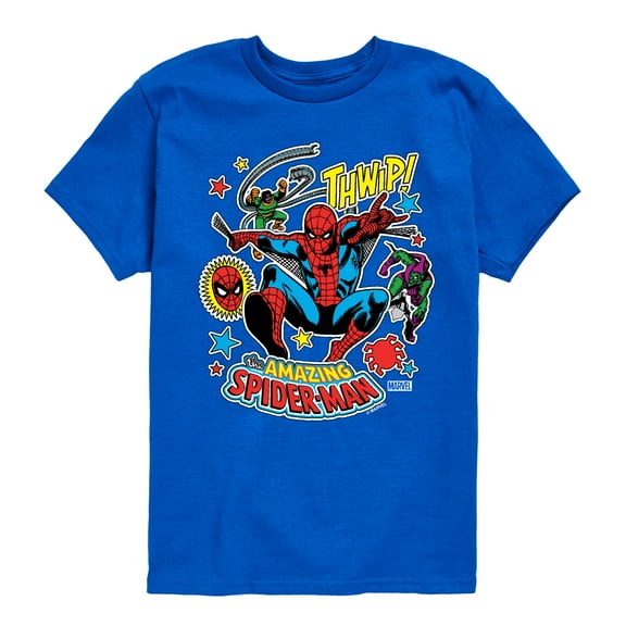 Marvel Spider-Man - Stickers Style - Toddler And Youth Short Sleeve Graphic T-Shirt