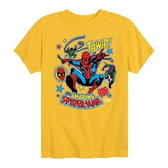 Marvel Spider-Man - Stickers Style - Toddler And Youth Short Sleeve Graphic T-Shirt
