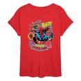thumbnail image 1 of Marvel Spider-Man - Stickers Style - Women's Oversized Graphic T-Shirt, 1 of 4