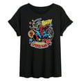 thumbnail image 1 of Marvel Spider-Man - Stickers Style - Women's Oversized Graphic T-Shirt, 1 of 5