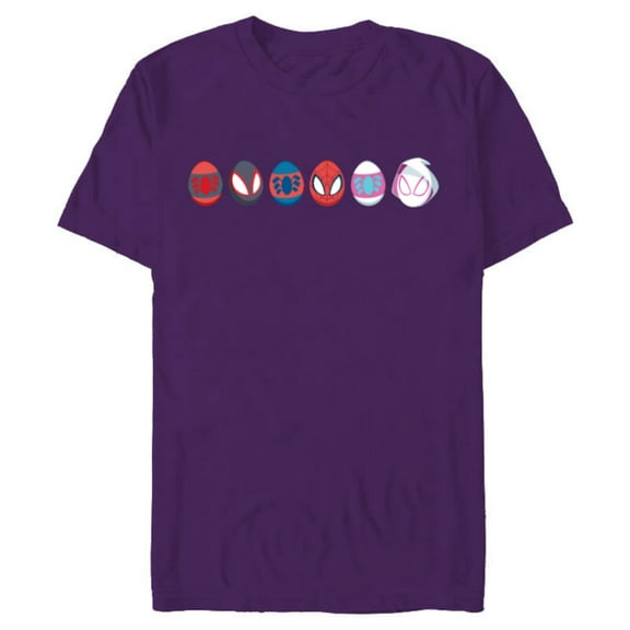 Marvel Spider-Man Super Heroes Toony Easter Eggs - Short Sleeve Blended T-Shirt for Adults - Customized-Purple
