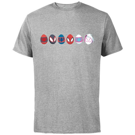 Marvel Spider-Man Super Heroes Toony Easter Eggs - Short Sleeve Cotton T-Shirt for Adults - Customized-Athletic Heather