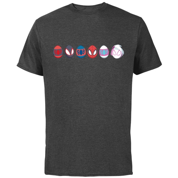 Marvel Spider-Man Super Heroes Toony Easter Eggs - Short Sleeve Cotton T-Shirt for Adults - Customized-Charcoal