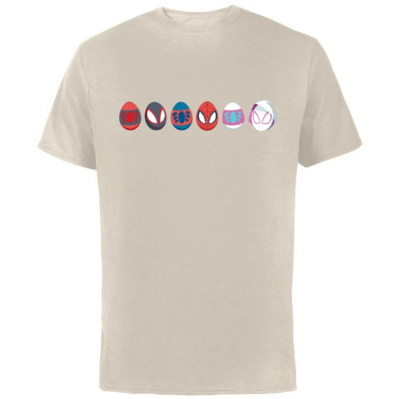 Marvel Spider-Man Super Heroes Toony Easter Eggs - Short Sleeve Cotton T-Shirt for Adults - Customized-Natural