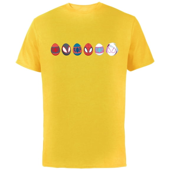 Marvel Spider-Man Super Heroes Toony Easter Eggs - Short Sleeve Cotton T-Shirt for Adults - Customized-Yellow