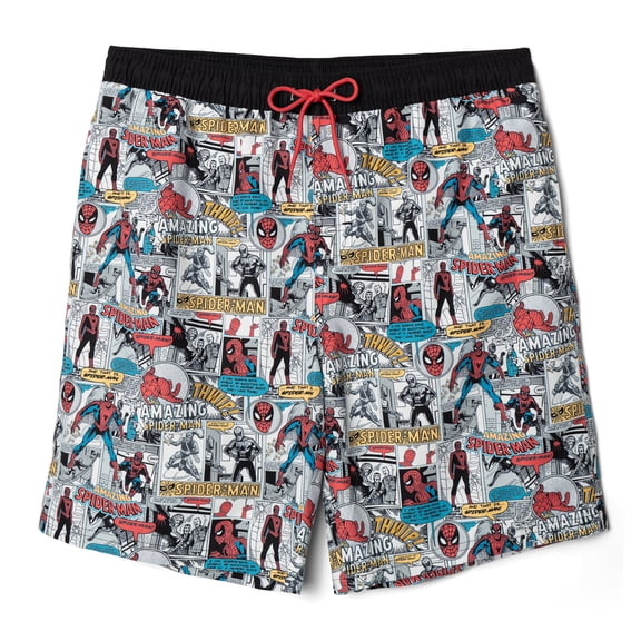 Marvel Spider-Man Swim Trunks Bathing Suit UPF 50+ Adult