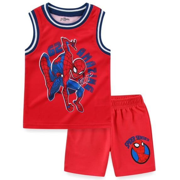 Marvel Spider-Man Tank Top and Short Set (Boys), 2 Piece Set, Sizes 2T-12