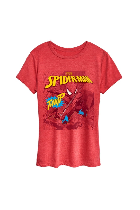 Spider-Man - Thwip Sound Effect - Ladies Short Sleeve Graphic T-Shirt
