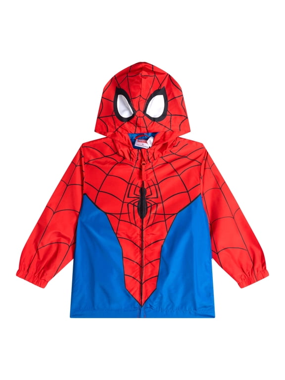 Spider-Man Toddler Boy or Girl Cosplay Hooded Windbreaker Red Blue
