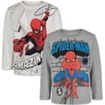 thumbnail image 1 of Marvel Spider-Man Toddler Boys 2 Pack Long Sleeve T-Shirts Toddler to Big Kid, 1 of 5
